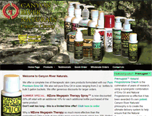Tablet Screenshot of canyonrivernaturals.com